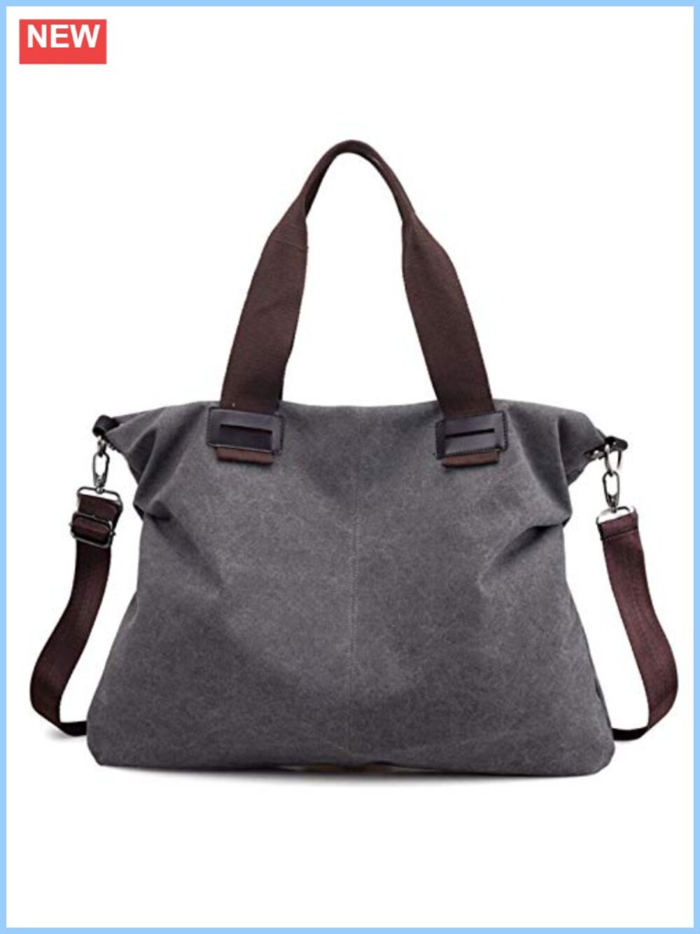 Canvas Tote Bag Shoulder Crossbody Purses Work Travel Handbag Hobo Bag